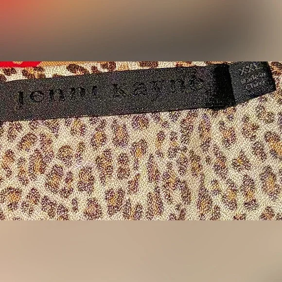 LN Jenni Kayne perfect fitting womens cream leopard slipdress, viscose size XXL - Picture 12 of 14